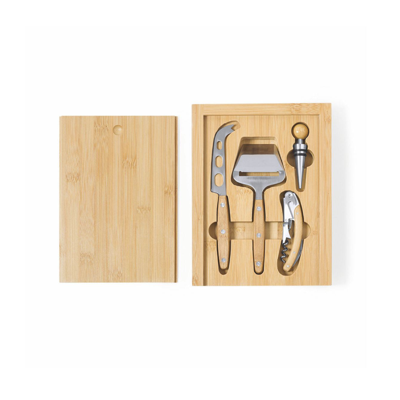 SET VINO E FORMAGGI IN BAMBOO